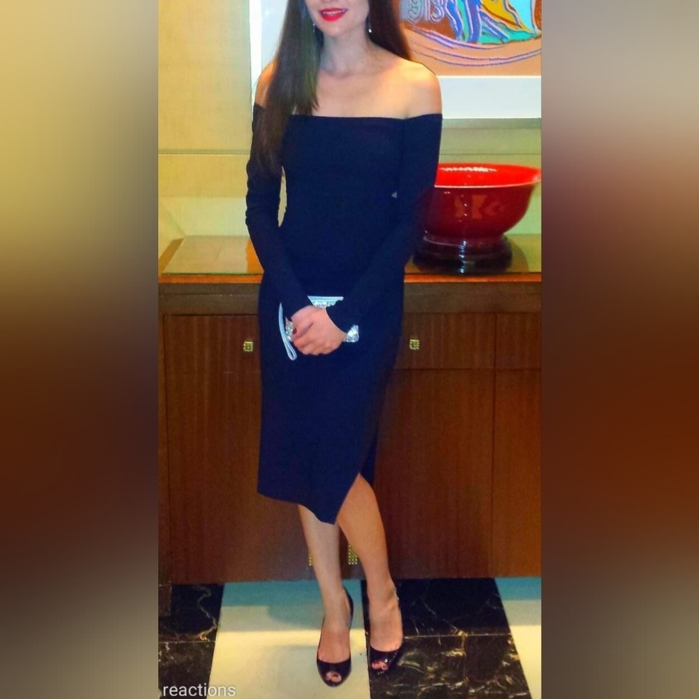 TWENTY Off Shoulders black  Knee Length dress - Picture 7 of 7